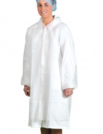 D118 - Disposable Visitors Coat White Case of 200